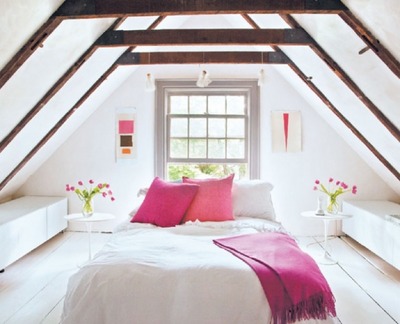 屋根裏部屋,寝室,雰囲気